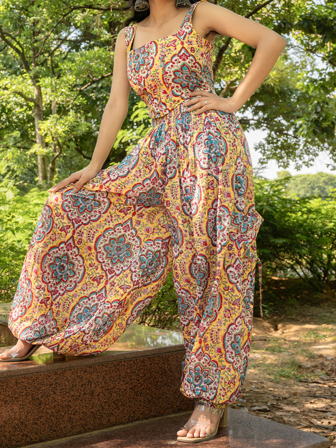 So You Geet: Handblock Aladdin Pants (Harem Pants) for Women