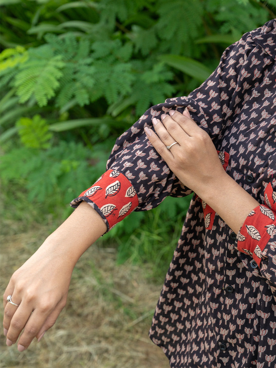 So You Veera: Handblock Print Breezy Shirt for Women