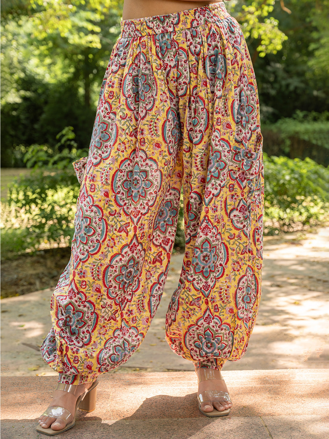 So You Geet: Handblock Aladdin Pants (Harem Pants) for Women