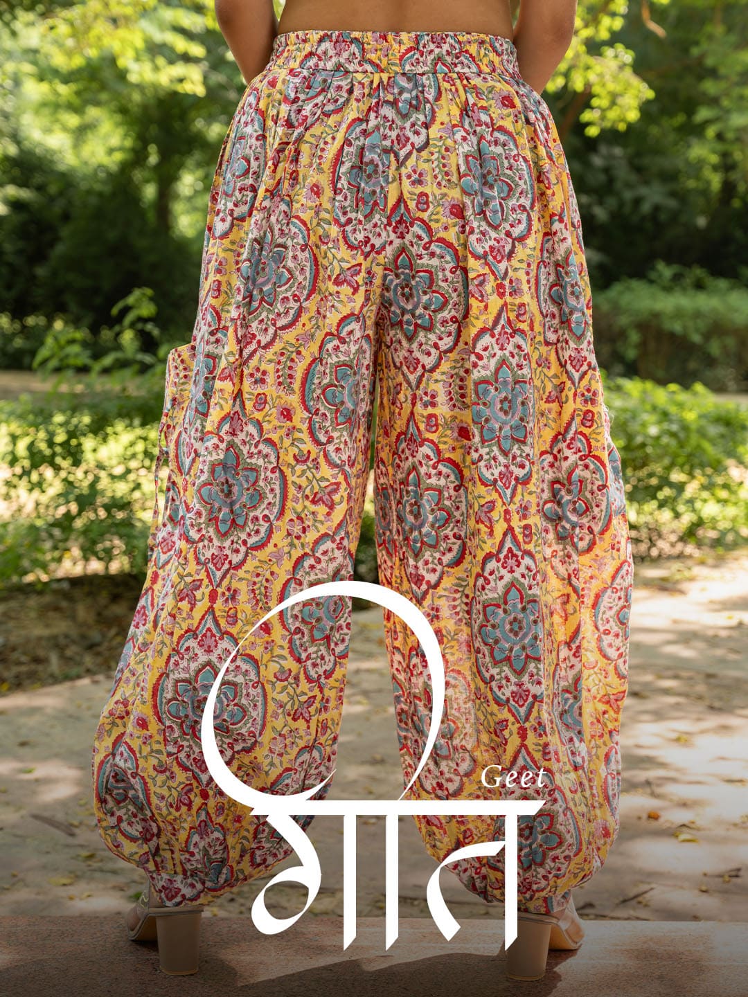 So You Geet: Handblock Aladdin Pants (Harem Pants) for Women